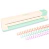 Craftelier - Rilegatrice manuale a 30 fori - Perforatrice con 6 anelli Tonalità pastello - Fora fino a 5 fogli - Compatibile con formati A4, A5, A6, A7 - Per quaderni e scrapbooking