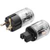 CERRXIAN HiFi Schuko Audiophile Power Plug, puro rame 15 A/125 V Euro CEE 7/7, 10 A/250 V IEC C13/C15 Gold Plated HiFi Audio Power Cord