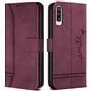 Bravoday Cover per Galaxy A50 / Galaxy A50S / Galaxy A30S, Flip Custodia in Pelle PU Portafoglio Custodia per Galaxy A50 / A50S / A30S, con Slot per Schede, Vino Rosso