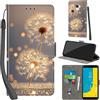PHINIENLAND Cover per Samsung Galaxy J6 2018 Case PU Pelle Custodia [Kickstand] [Chiusura magnetica] [Slot per Schede], Portafoglio Flip Custodia per Samsung J6 2018,Dente di leone