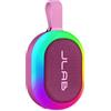JLab Pop Party Cassa Bluetooth Ultra-Portatile con 8+ ore di riproduzione - Altoparlante Wireless da 5W per Esterni e Viaggi con Luci RGB e Audio Potente, Resistente all'Acqua IP55, Mora