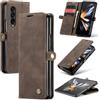 Azororo Cover per Samsung Galaxy Z Fold 4 5G, Premium PU Pelle Custodia, Magnetica Carta Fessura Portafoglio Case, Flip Cavalletto Custodia per Samsung Galaxy Z Fold 4 - Caffè