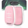 LELNOOS Cover Chiave Auto, Silicone Custodia Chiave Protettiva Copri Chiavi per Dacia Sandero Stepway Streetway Duster Dokker Spring Logan Lodgy Renault Twingo Clio Kangoo Captur Megane, 3 Tasti