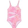 Ewbob Costume da Bagno per Ragazze, Costume da Bagno in Un Pezzo, Costume da Bagno per la Spiaggia, per Bambini, Età 5-14 Anni, rosa, 7-8 Anni
