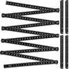 weiclianhp 5 Pezzi Righello PieghEvole 2 Metri, Metro a Nastro Plastica Nero con Scala Duplex, Metro Pieghevole, Misuratore 2m Gliedermaßstab