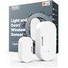 MOES Sensore Porta e Finestra Intelligente, Richiede Gateway ZigBee Tuya, Rilevatore Luce Senza Fili per Sistema Allarme e Casa, compatibile con Smart Life/MOES/Tuya, 1 PEZZO