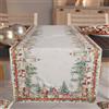 PETTI Artigiani Italiani - Runner da Tavola Natalizio per Cucina 140x40 cm, Runner Natalizo Elegante Santas Land, 100% Made in Itay
