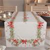 PETTI Artigiani Italiani - Runner da Tavola Natalizio per Cucina 140x40 cm, Runner Natalizo Elegante Ghirlanda, 100% Made in Itay
