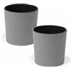 Siena Garden Eco Lens - Set da 2 pezzi, 25 cm, colore: Grigio