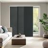 Chicology,Pannelli scorrevoli regolabili, perfetti per grandi finestre, spazi aperti e divisori per camera da letto, larghezza binariox243.8 cm, colore grigio (filtro della luce)