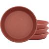 The HC Companies SLI08000E35T056LREFR - Sottovaso Rotondo Classico, in plastica, 20,3 cm, Confezione da 4, Colore: Argilla