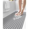 DEXI Bathtub Mat Non Slip, Extra Long 39x16, Suction Cups, Drain Holes, Machine Washable for Tub Shower Floor, Grey