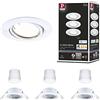 Paulmann 92463 Lampada LED da incasso Base Smart Home Zigbee set di base orientabile rotonda 230V 3x4,9W 3x430lm dimmerabile 90mm bianco metallo 3000K