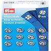 Prym 9 mm Bottoni a Pressione da Cucire, Confezione da 12, Colore: Argento