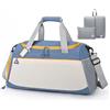 BAGZY Bagaglio a Mano 55x35x25 ITA Airways Klm Lufthansa Valigia 55x35x25 Air France Borsa da Viaggio 50L Borsoni da Viaggio Impermeabile Borsone da Weekend Sportiva Palestra Cabina Uomo Donna Blu