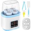 BYZESTY scaldabiberon per bambini, sterilizzatore 8 in 1 per biberon con pianificazione intelligente, sterilizzazione a vapore, funzione di mantenimento del calore 24H, scalda biberon (blu)