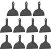 sourcing map 10 raschietti per stucco, larghezza 20,3 cm, in plastica flessibile, per stucco e vernice, per nastrare cartongesso, spalmare, pittura, graffio, colore nero