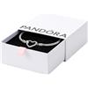 PANDORA Icons Bracciale in maglia snake in argento Sterling con chiusura a cuore, 20