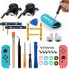 GeeRic 34PCS Riparazione Kit Compatibile per Nintendo Switch Joycon, GeeRic Controller Accessori Ricambio Professionale Sostituzione Strumenti di Riparazione Analogico Joystick Compatibile per Switch Joycon