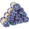 Coopay 10 Gomitolo di Lana per Uncinetto, 450g, Filato per Uncinetto Morbido Multicolore, Filato per Maglieria, Lana Gomitoli per Vestiti per Neonati, Sciarpe, Calzini - Viola Blu Verde