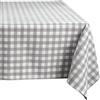 Comart - Tovaglia Square Antimacchia - Quadretti - 140x140cm 4 Posti Grigia | Copritavolo 100% Poliestere Stampato, Resistente ai liquidi, Facile da Pulire, Lavabile in Lavatrice, a Quadretti Vicy
