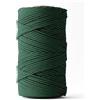 LEDENT Corda per macramè (3mm, 120M, verde scuro) - Corda doppia ritorta in cotone riciclato al 100% per progetti di artigianato creativo.