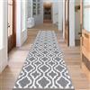SHACOS Tappeto Corridoio Lungo 60x240cm Tappeto Passatoia per Corridoio Antiscivolo Lavabile Tappeto Runner Ingresso Interno Moderno Tappeto per Cucina, Soggiorno, Camera da Letto, Lavanderia - Grigio