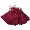 Makhry 100pcs Nappe Segnalibro 13cm/5 Pollici Filo di Seta con 2-Inch Cord Loop e Piccolo Nodo Cinese per la Creazione di Gioielli, Souvenir, Segnalibri, Accessori Artigianali fai da te(Vino Rosso)