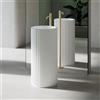 neoro n40 lavabo freestanding da pavimento rotondo senza fori rubinetteria Ø 42 A: 90 cm, BN0574WM, n40 bianco opaco [Lavabi > Lavabi a Pavimento]
