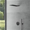 Mariner sistema doccia con termostatico Eden round incl. corpo incasso, pannello pioggia con 1 tipo di getto e set doccetta in metallo, EDE1902-GR#Set5, Eden grafite opaco [Rubinetteria Bagno > Sistemi Doccia da Incasso]