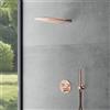 Mariner sistema doccia con termostatico Eden round incl. corpo incasso, pannello pioggia con 1 tipo di getto e set doccetta in metallo, EDE1902-RG#Set5, Eden oro rosa [Rubinetteria Bagno > Sistemi Doccia da Incasso]