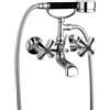 Mamoli 1938 rubinetto vasca a due comandi con set doccia, esterno, 1438F2140621, 1938 cromo [Rubinetteria Bagno > Rubinetteria Vasca]