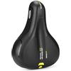 CXWXC Sella Bicicletta Memory Foam Ergonomica, Impermeabile, Ammortizzante, 26 x 18,5 cm, MTB Bicicletta per Uomo e Donna (Nero)