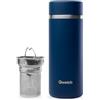 Qwetch - Teiera isotermica Nomade 400 ml - Infusore con 2 filtri - 12 ore caldo/24 h freddo - impermeabile, riutilizzabile e durevole - per tè, caffè, tisana, frutta (blu notte)