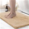 wyewye Tappeto da bagno in microfibra, super spessore 2 cm, tappetino da bagno super assorbente 50x80 cm colore cammello