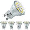 EACLL Mini LED GU10, luce bianca diurna, 3,5 Watt, sostituisce lampadine alogene da 50 W, confezione da 4 pezzi, 385 lm, 5000 K, AC 230 V, senza sfarfallio, angolo di diffusione 120°, non dimmerabile