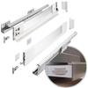 GTV - Sistema di cassetti AXIS PRO | Cassetto con lati in vetro | Cassetto | Sistema cassetto | Altezza: 84 mm Lunghezza: 550 mm | Bianco con vetro lattiginoso