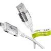 goobay Cavo adattatore da USB-C 3.1 a RJ45 CAT 6 Slim/cavo adattatore/connessione internet cablata stabile con router/switch di rete/adattatore USB a RJ45 / 1 Gbps / 1 metro/bianco / 74385