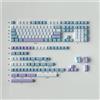 Sumgsn - Set di 172 copritasti stampati a doppia iniezione con profilo Cherry adatti per tastiere con interruttori Cherry Mx e layout ISO ANSI, azzurro/lilla (Illusion)