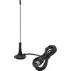 Megasat M90 - Antenna DVB-T2 (antenna passiva, base magnetica, cavo da 1,50 m) - Nero