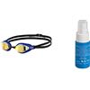 ARENA Airspeed Mirror Occhialini Nuoto da Gara Anti-Appannamento Unisex Adulto, Occhialini Piscina con Ampie Lenti & Spray Anti Appannamento Istantaneo