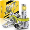 BMT xms H11 LED Lampadine, H8 LED fendinebbia 20000LM 3000K Giallo 600% Luminosità, Mini Formato Plug and Play, confezione da 2