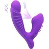 Hlimind Vibratore Clitoride con Lingua che Lecca, Sex Toy per Donna, Stimolatore Clitorideo Orale Ricaricabile, per Masturbazione Femminile e Coppie