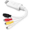 August VGB300 Video Audio Grabber Capture, Convertitore da Hi8 VHS VCR a DVD Digitale Analogico Digitale per Windows/Mac, USB Video Capture Card Converti Videocassette
