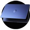 eleger Cover matte crystal compatibile con MacBook Air 15 pollici M5 M4 M3 M2 [Colore coordinato con il Mac] 2026 2025 2024 2023, Custodia rigida ultrasottile per Mac Air 15,3, mezzanotte trasparente
