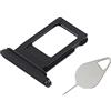 OnlyTech - Cassetto/supporto per scheda SIM di ricambio per iPhone XR Nero - con guarnizione installata + strumento di estrazione