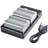 QIAO JIN LIN EN-EL3E/D300 Batteria al litio (2 pacchi) e caricatore doppio compatibile con EN-EL3 e D30, D50, D70, D70S, D90, D80, D100
