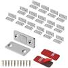 Mousike Magnete per Porta Magnetica Ultra Sottile per Armadietto Magnete per Cassetto in Acciaio Inox per Chiusura Porta Scorrevole Armadio da Cucina Armadio Armadio Closer (Argento 16 Pezzi)