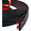 Gucass 2×6 m Paraspifferi Finestre, Gomma Adesiva Guarnizione Porta Blindata, D-Tipo Guarnizione Finestra & Guarnizioni Finestre Legno, Impermeabile e Insonorizzata, Adatta per Appartamenti,Case(Nero)