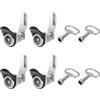PATIKIL Triangolo Camma Blocco 4pz Cromato Placcato Tubolare Cassetto 1-1/4 Cilindro Lunghezza Adatta 1-1/16 Spesso Pannello con Piccoli Tasti per Armadietto Elettrico Contatore acqua